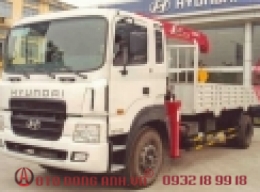 Xe tải Hyundai HD170 gắn cẩu thùng dài 6m1 